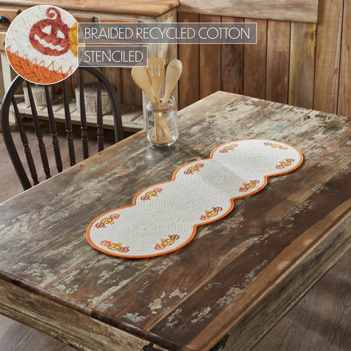 Country Halloween Stencil Runner