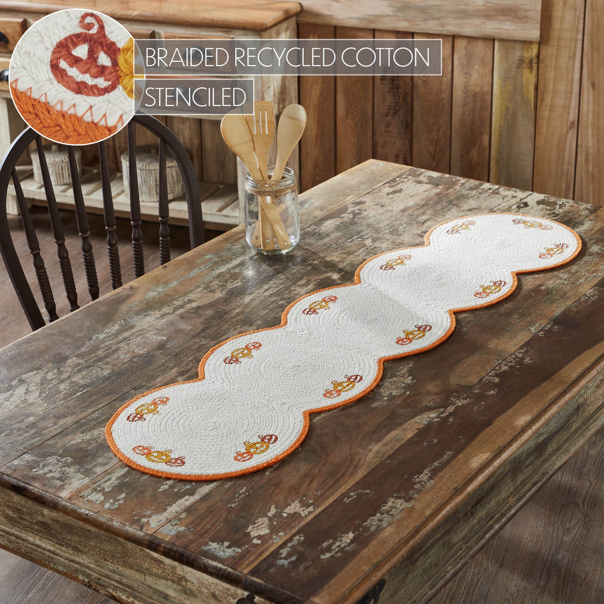 Country Halloween Stencil Runner 12x36