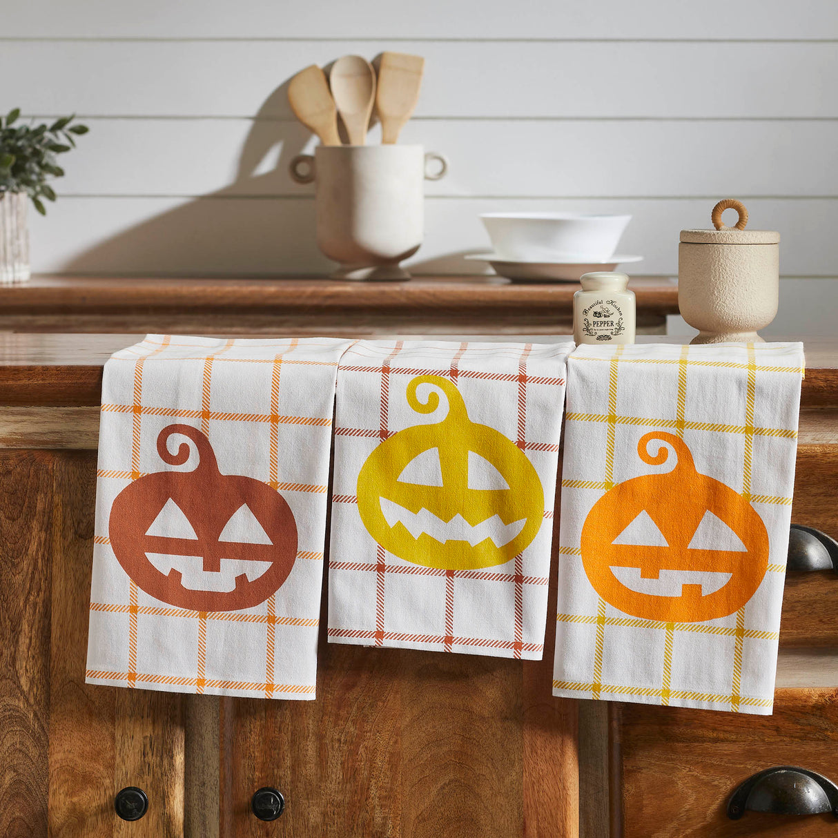 Country Halloween Tea Towel Set of 3 19x28