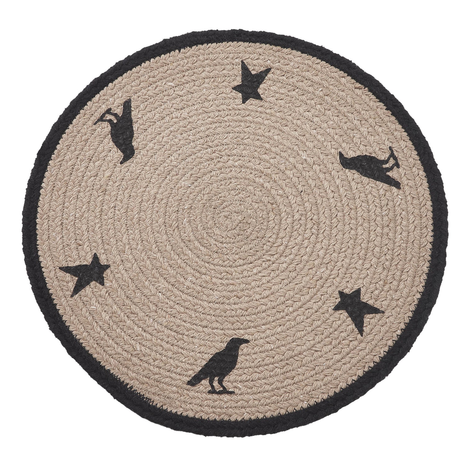 Braided Cotton Raven Harvest Stencil Trivet 12, Set of 3