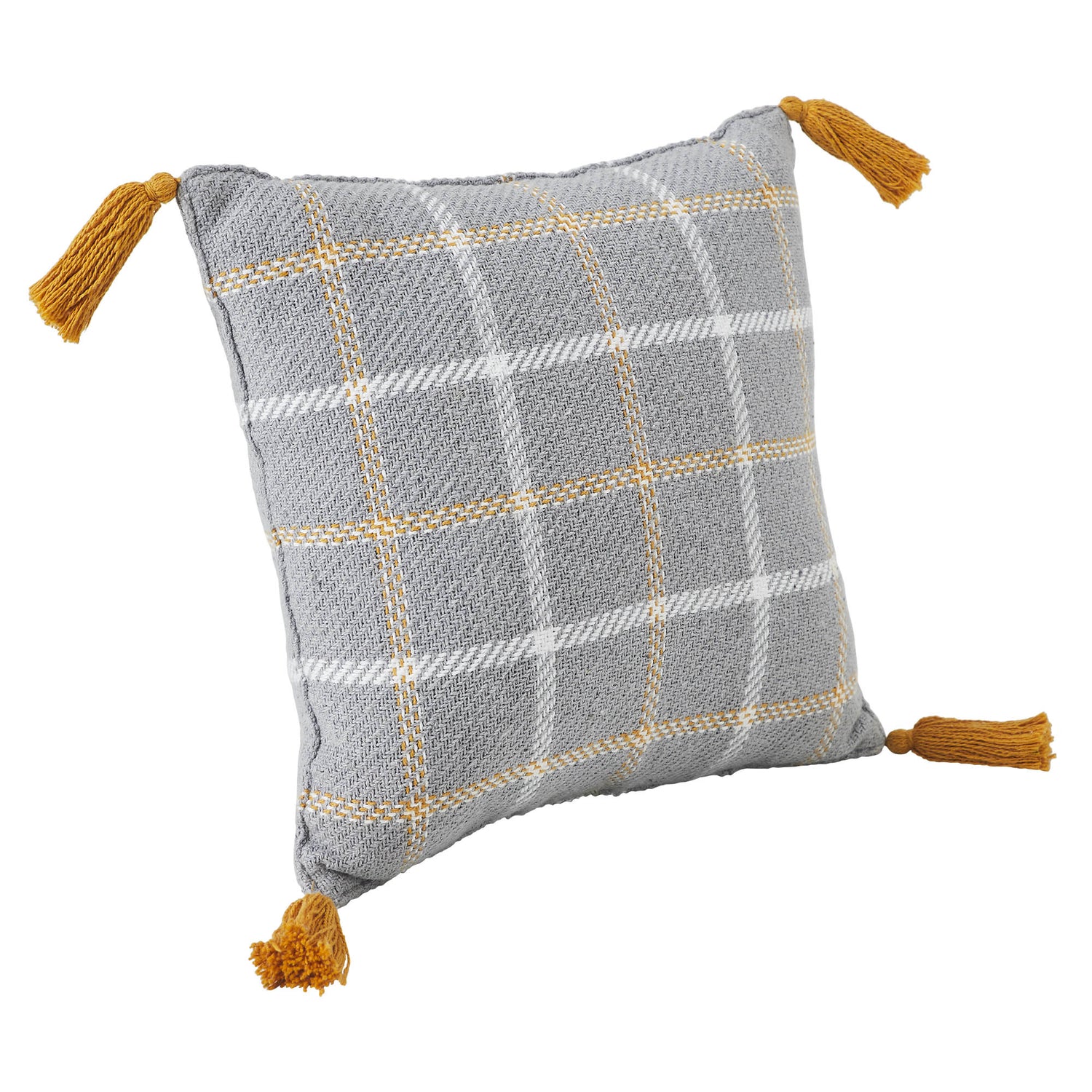 Harvest Blessings Woven Plaid Pillow