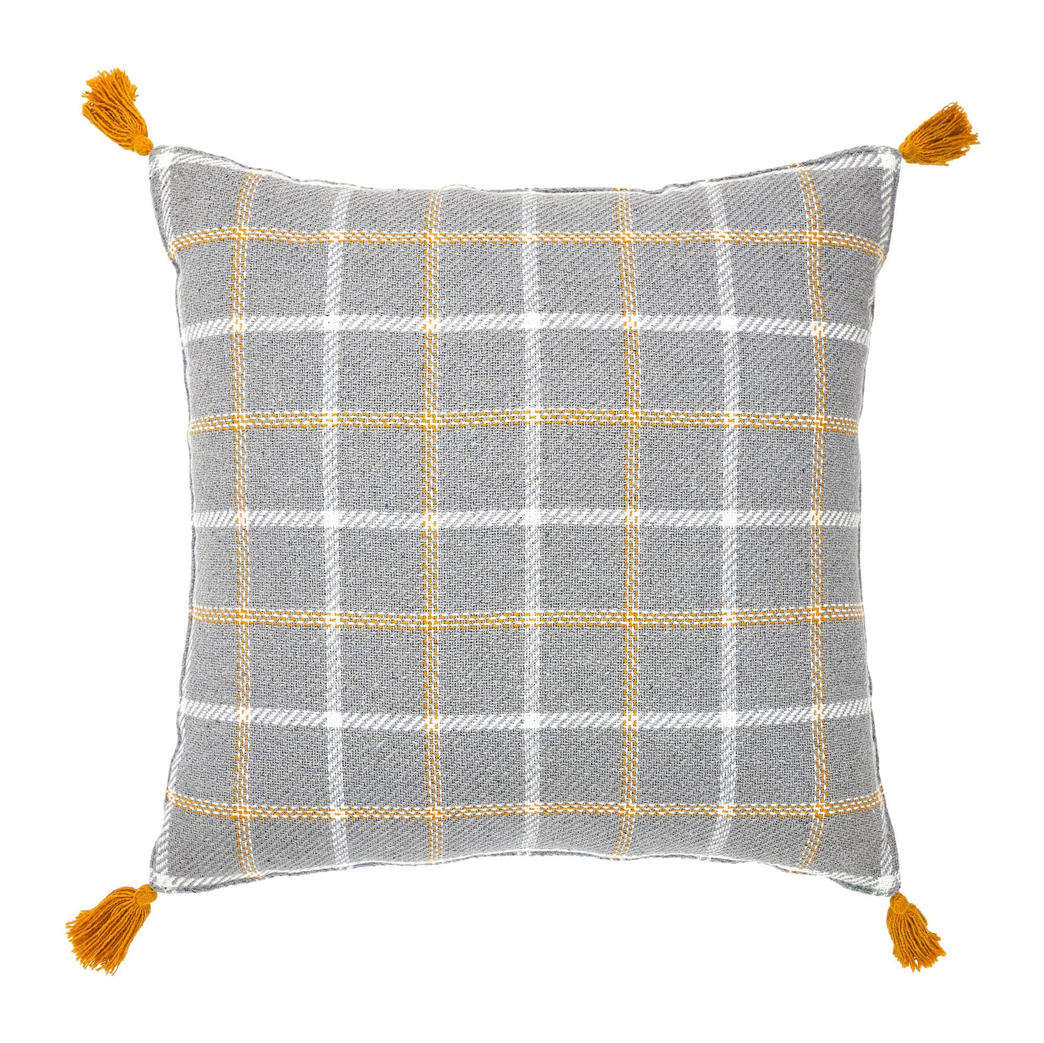 Harvest Blessings Woven Plaid Pillow