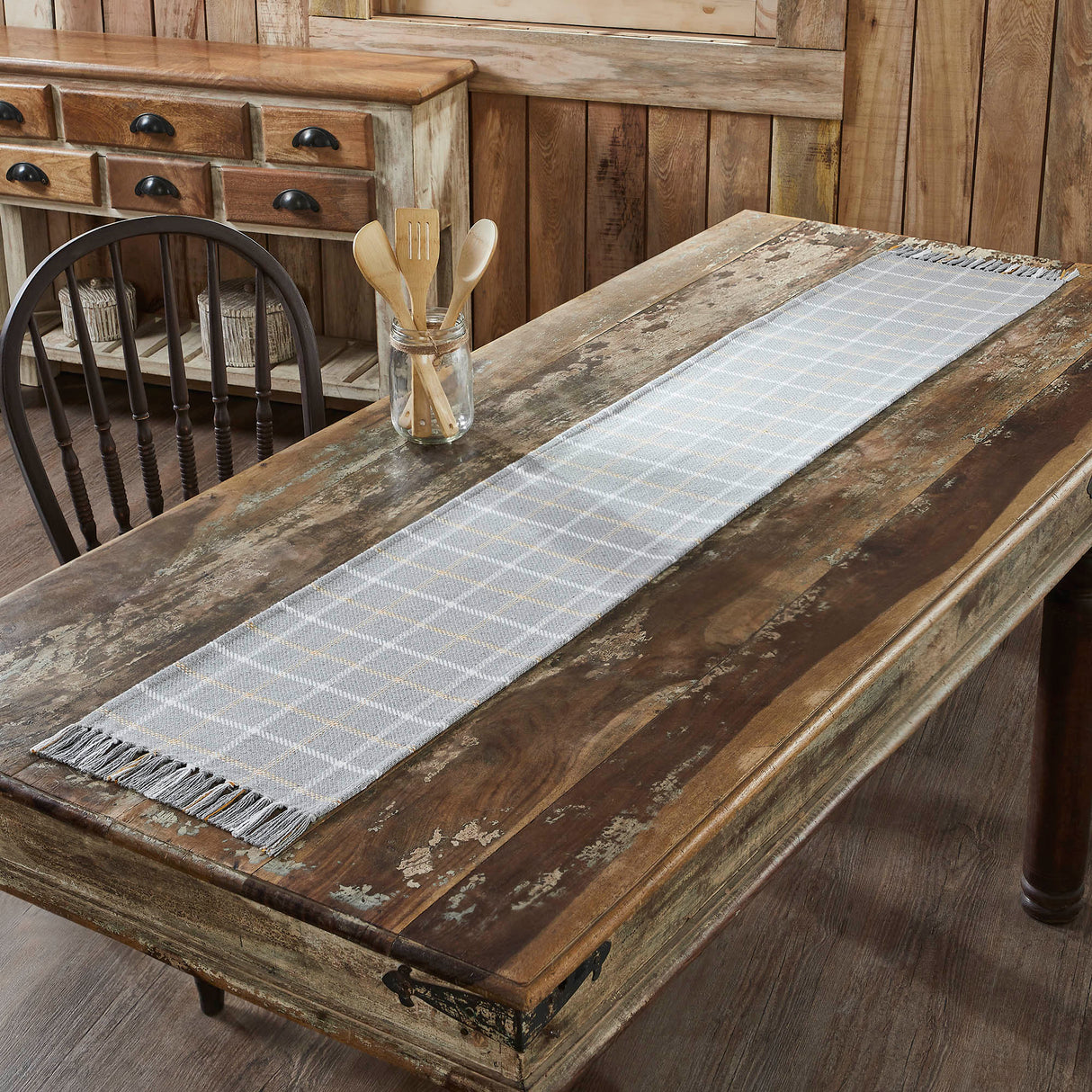 Harvest Blessings Woven Plaid Runner