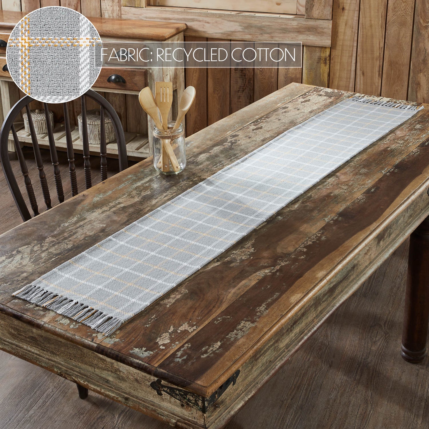 Harvest Blessings Woven Plaid Runner