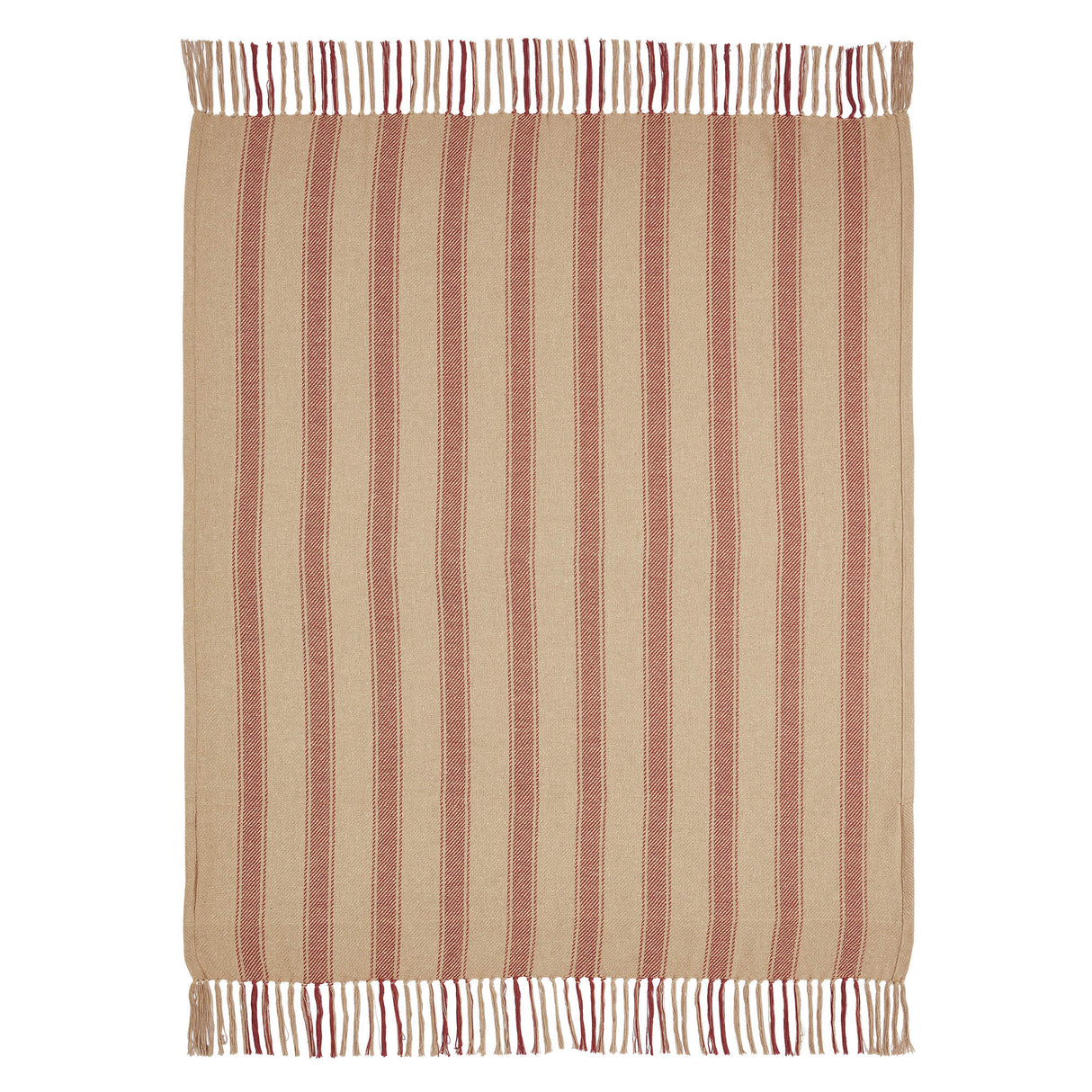 Harvest Blessings Pumpkin Patch Ticking Stripe Woven Throw 50x60