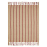 Harvest Blessings Pumpkin Patch Ticking Stripe Woven Throw 50x60