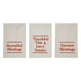 Harvest Blessings Tea Towel Set of 3 19x28