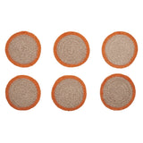 Harvest Blessings Natural Stencil Pumpkin Coaster Set of 6