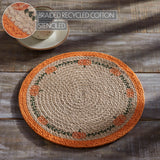 Jute Harvest Blessings Natural Stencil Pumpkin Trivet 12, Set of 3