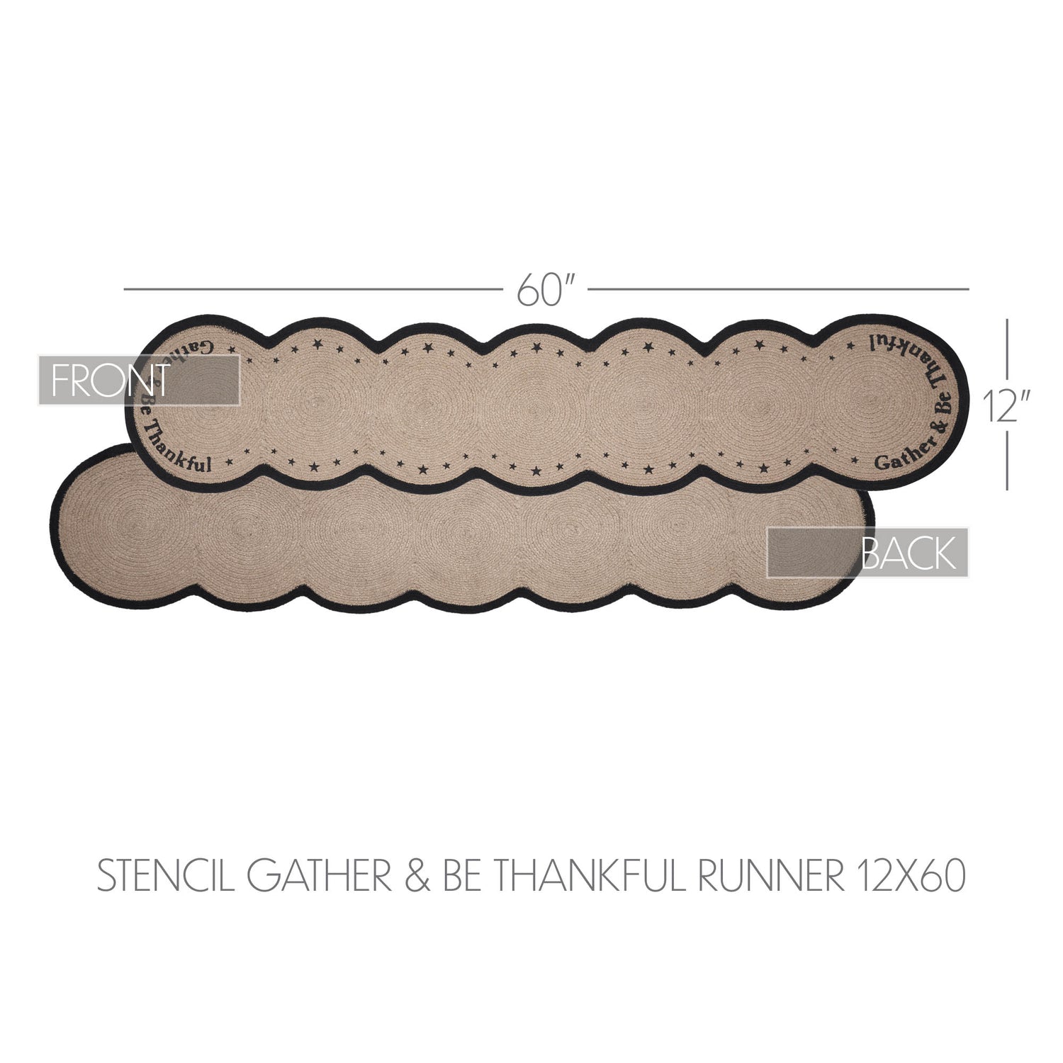 Harvest Blessings Stencil Gather & Be Thankful Runner