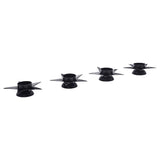 Tealight Holder Star Antique Black Set of 4 1.5x5x5