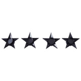 Tealight Holder Star Antique Black Set of 4 1.5x5x5