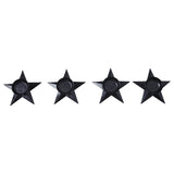 Tealight Holder Star Antique Black Set of 4 1.5x5x5