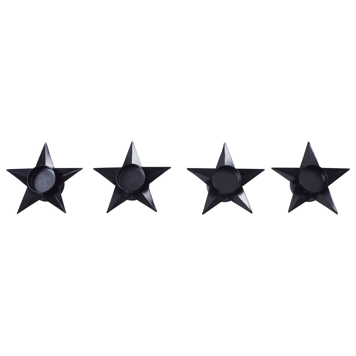Metal Tealight Holder Star Set of 4