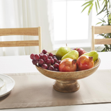 Natural with White Wooden Bowl 12x12x5.75