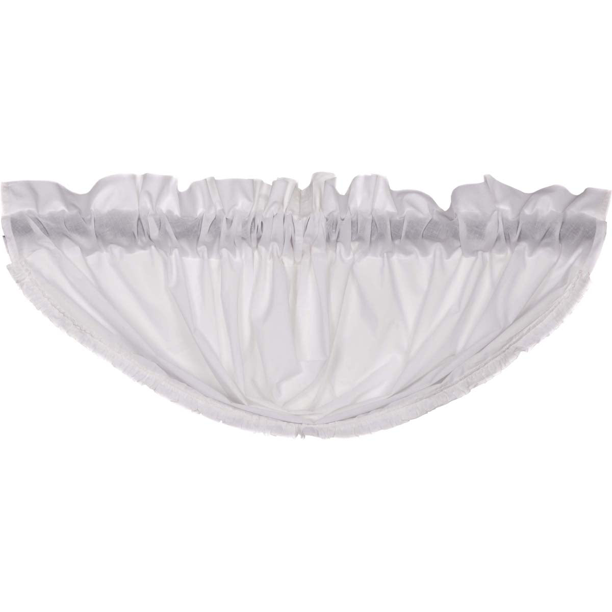 White Ruffled Sheer Balloon Valance 15x60