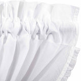 White Ruffled Sheer Balloon Valance 15x60