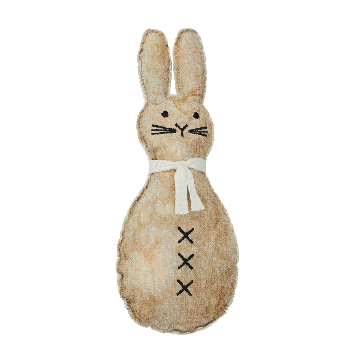 Spring In Bloom Scarfed Primitive Bunny Pillow 12x5