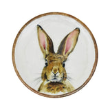 VHC Brands Bunny Hop 2PC Bunny Hop Wooden Plate White w/ Bunny ,Small and Large
