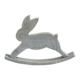 VHC Brands Bunny Hop 2PC Bunny Hop Wooden Mini Bunny Rocking Horse ,Small and Large