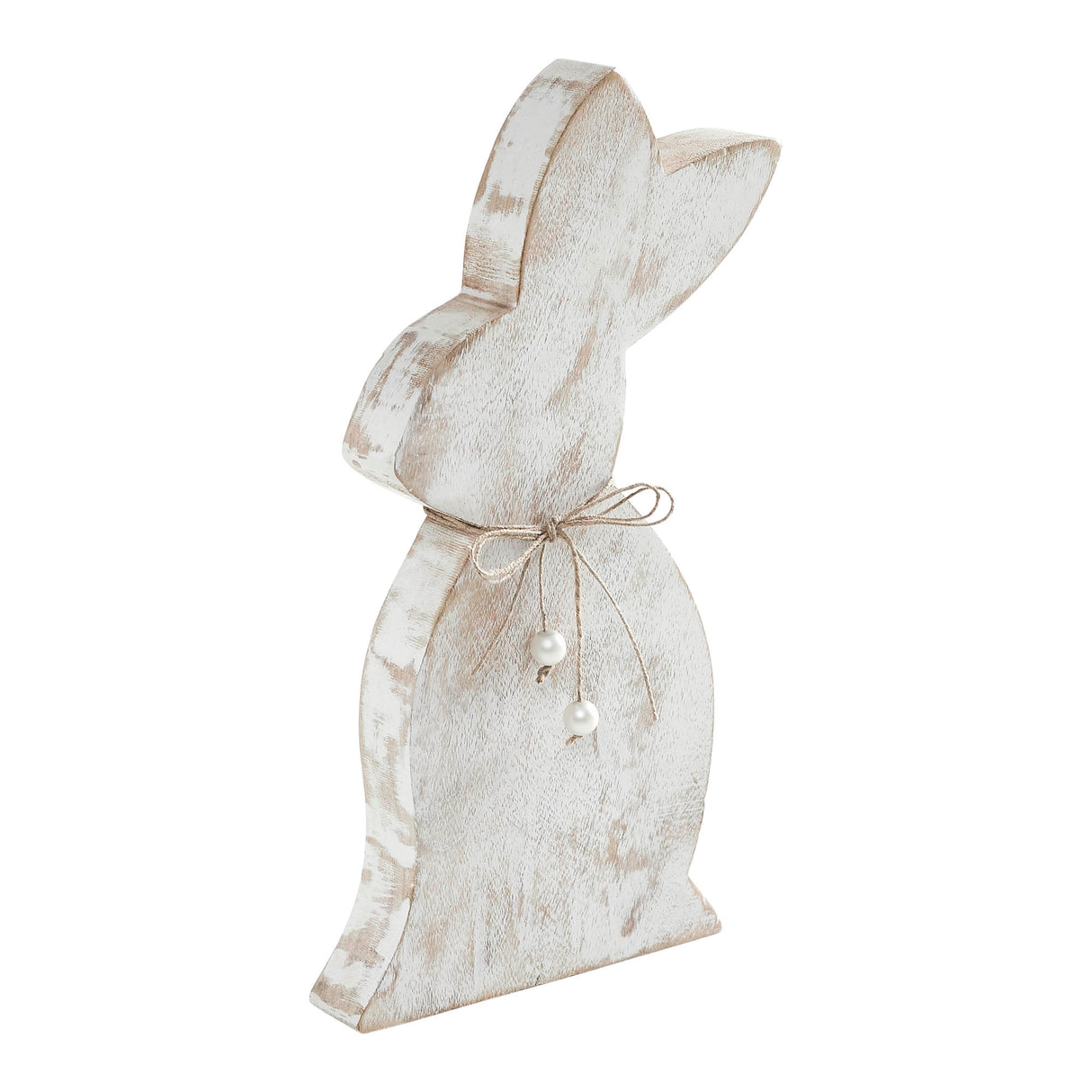 Spring In Bloom Wooden Upright Bunny Silhouette w/ Twine 13.75x6.75x1.5