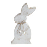 VHC Brands Spring In Bloom 2PC Spring In Bloom Wooden Upright Bunny Silhouette w/ Twine ,Small and Large