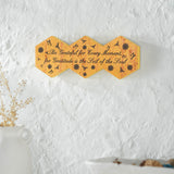 Buzzy Bees Be Grateful for Every Moment Hexagons MDF Wall Sign 5.8x15x1