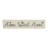 Buzzy Bees Home Sweet Home Antique White MDF Wall Sign 3x14x0.75