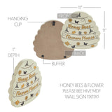 Buzzy Bees Honey Bees & Flower Please Bee Hive MDF Wall Sign 11x11x1