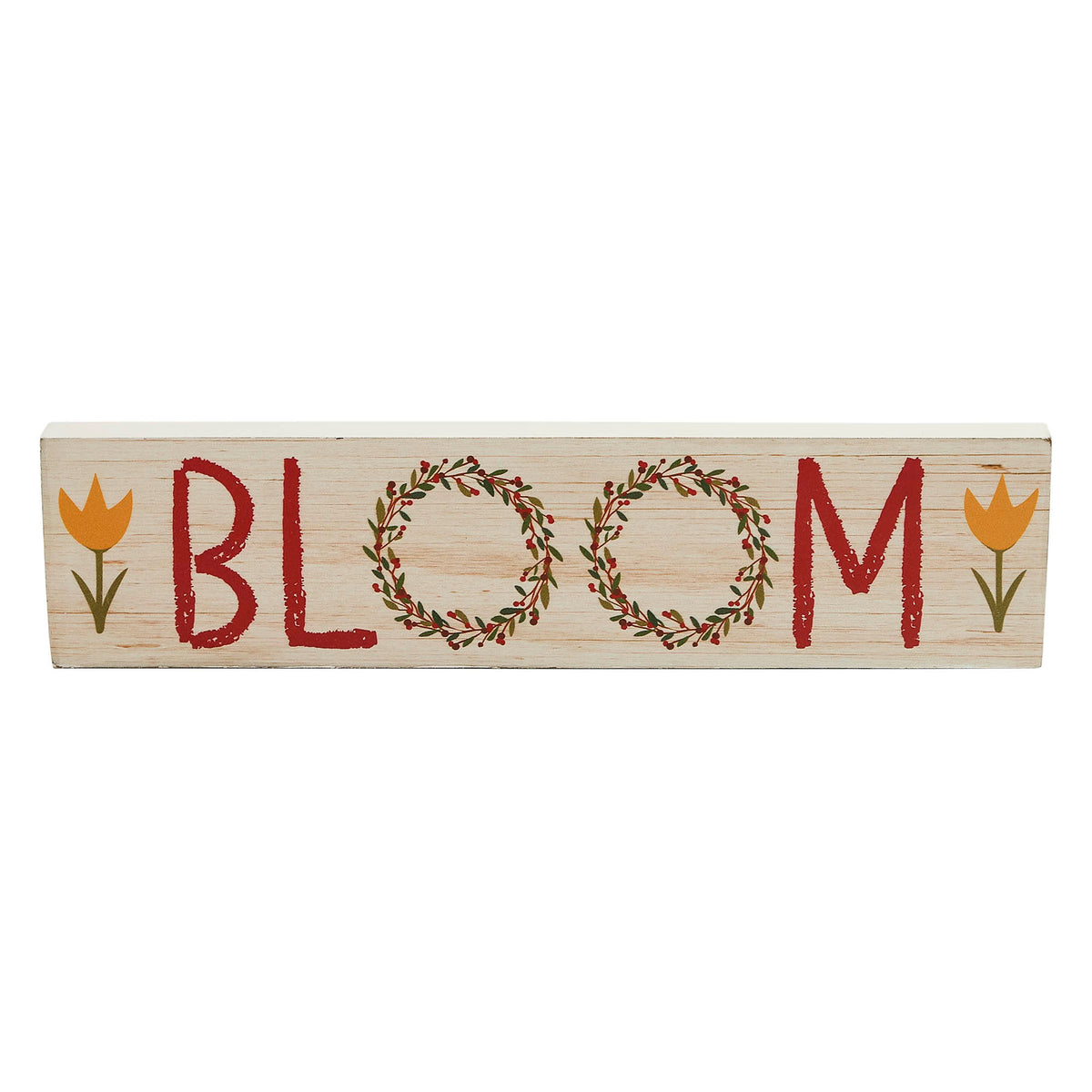 Acu Bloom Sign Spring In Bloom Tulips & BLOOM MDF Wall Sign 3x12x0.75 – VHC Brands ...