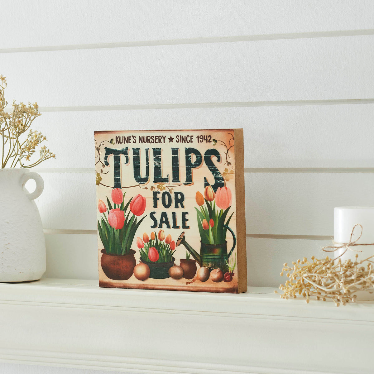 Spring In Bloom Tulips For Sale MDF Block Sign 8x8x1 – VHC Brands Home ...