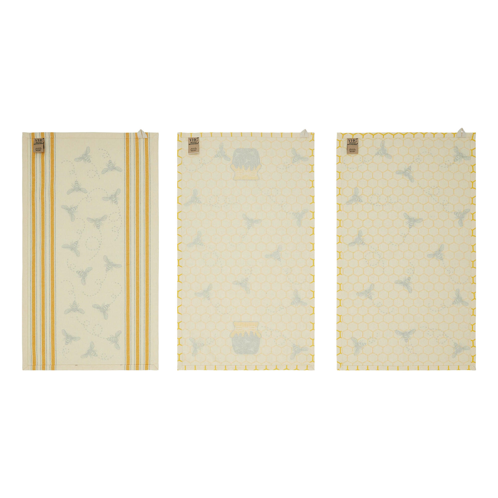 VHC Brands Buzzy Bees Honeypot Tea Towel - Thumbnail 3