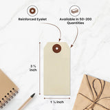 9pt Creme Manila Tag Set of 200 Size #3