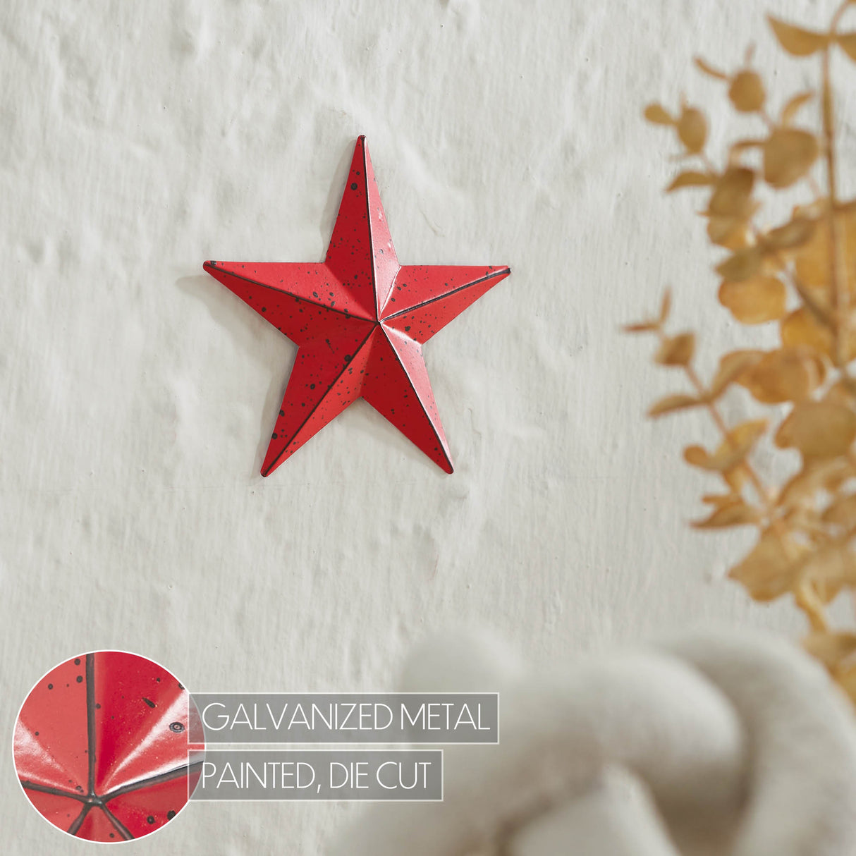 Metal Star Speckled Distressed