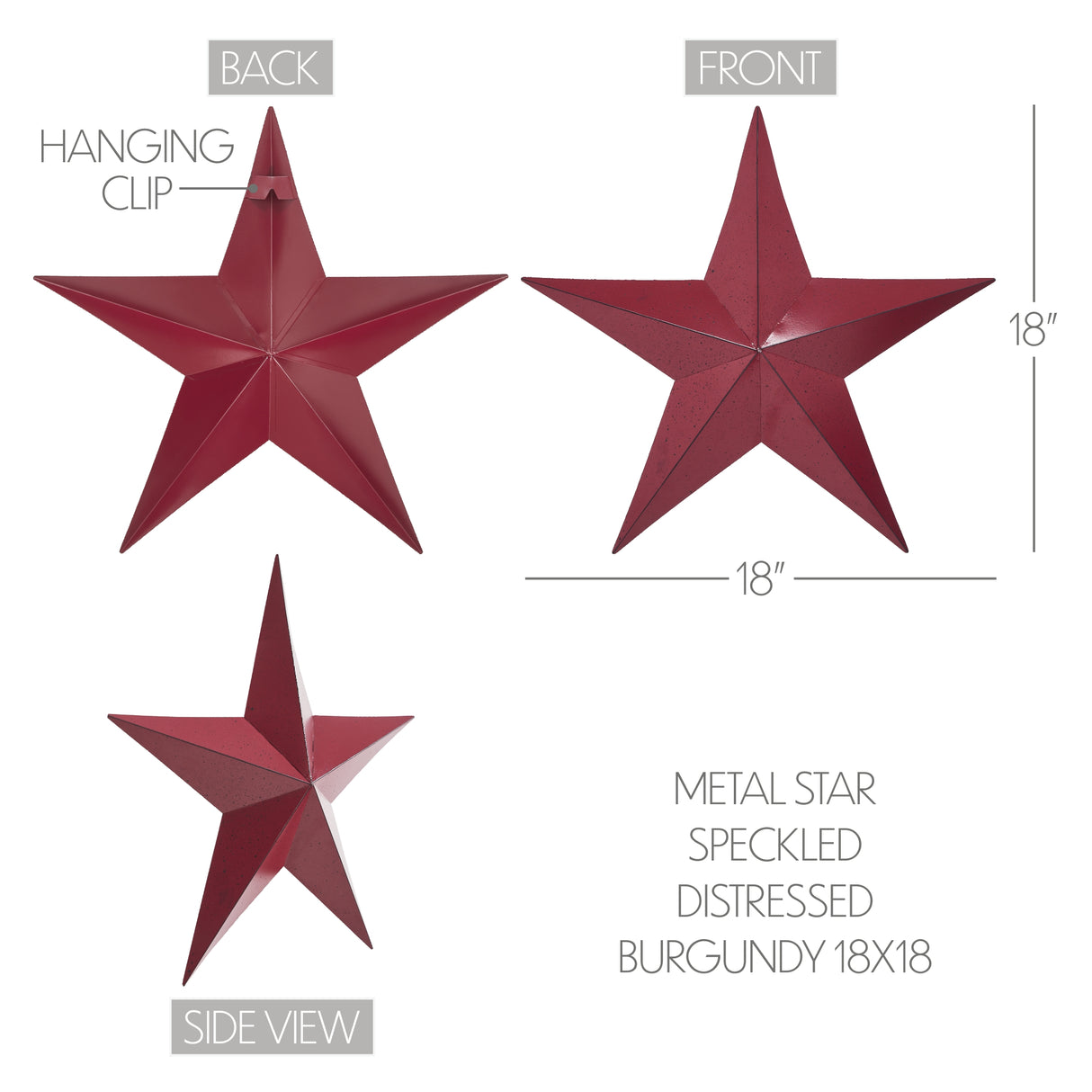 Metal Star Speckled Distressed