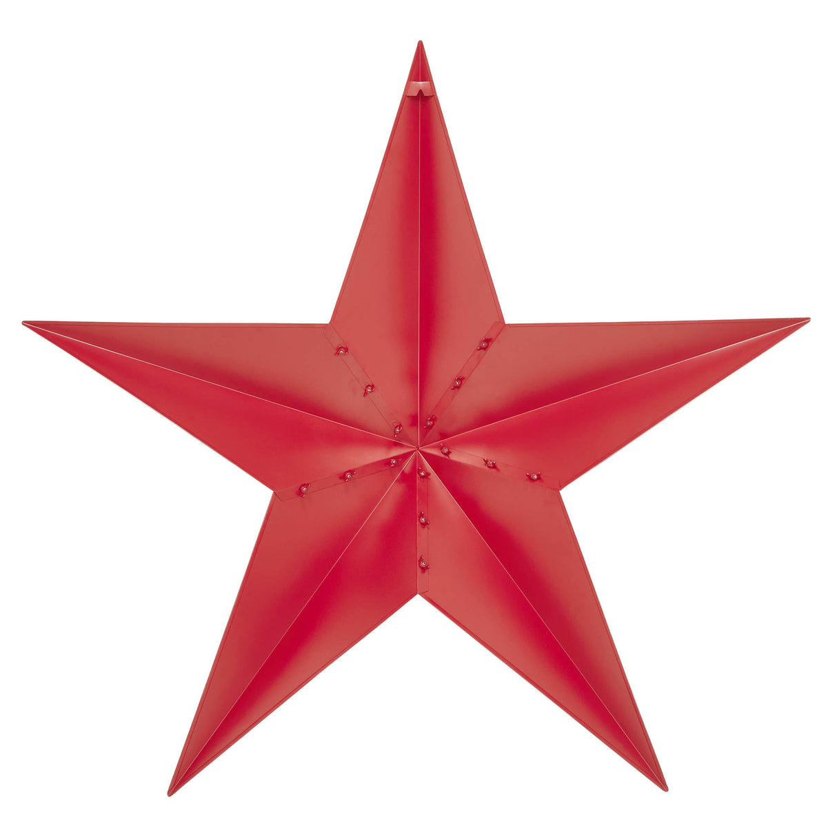 Metal Star Distressed Barn Red 48x48