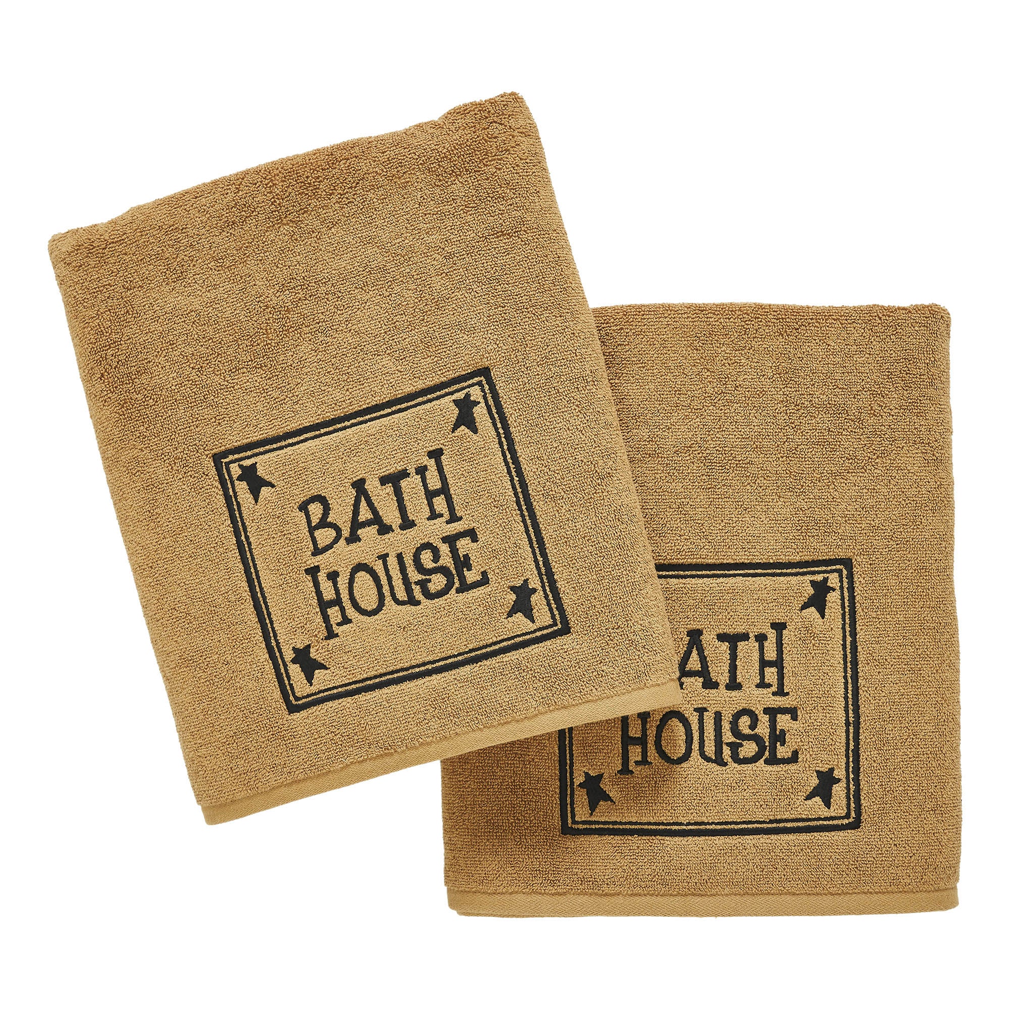 Bath House Prim Stars Tan Bath Towel Set - Thumbnail 2