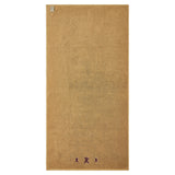 Burgundy Prim Stars Tan Bath Towel Set of 2 27x54