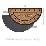 Connell Coir Welcome Rug Half Circle 16.5x33