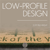 Neck Of Woods Coir Welcome Rug Half Circle 16.5x33