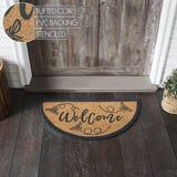 Buzzy Bees Coir Welcome Rug Half Circle 16.5x33