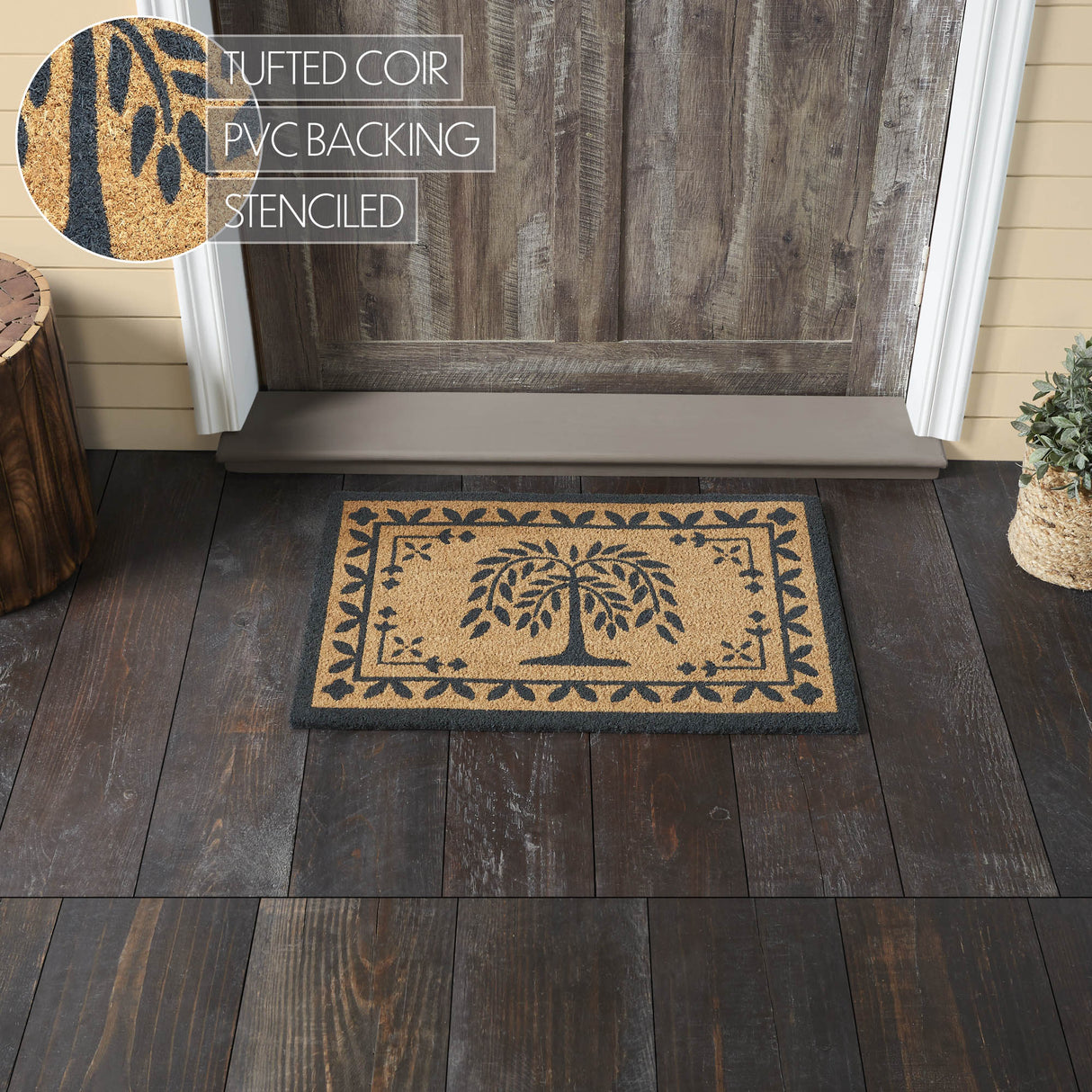 Willow Tree Coir Rug Rect 20x30