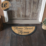 Home Sweet Home Coir Rug Half Circle 16.5x33