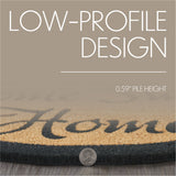 Home Sweet Home Coir Rug Half Circle 16.5x33