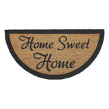 Home Sweet Home Coir Rug Half Circle 16.5x33