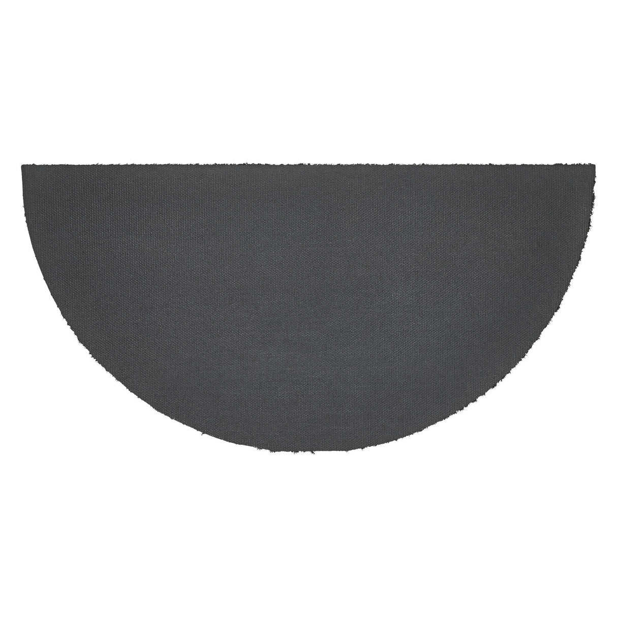 Black Check Stars Coir Welcome Rug Half Circle 16.5x33