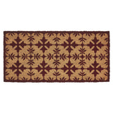 Charleston Mosaic Burgundy Coir Rug Rect 17x36