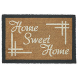 Home Sweet Home Charcoal Creme Coir Rug Rect 20x30