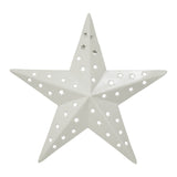 Metal Star Punched Creme 6x6