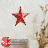 Metal Star Punched Barn Red 6x6